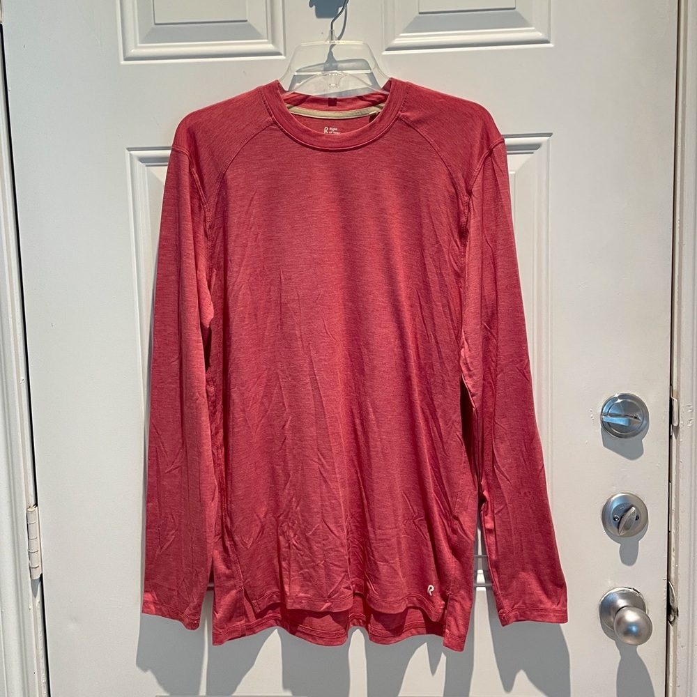 Right of Way Academy Men's (or Unisex) Red Athletic Long Sleeve Top Size Medium